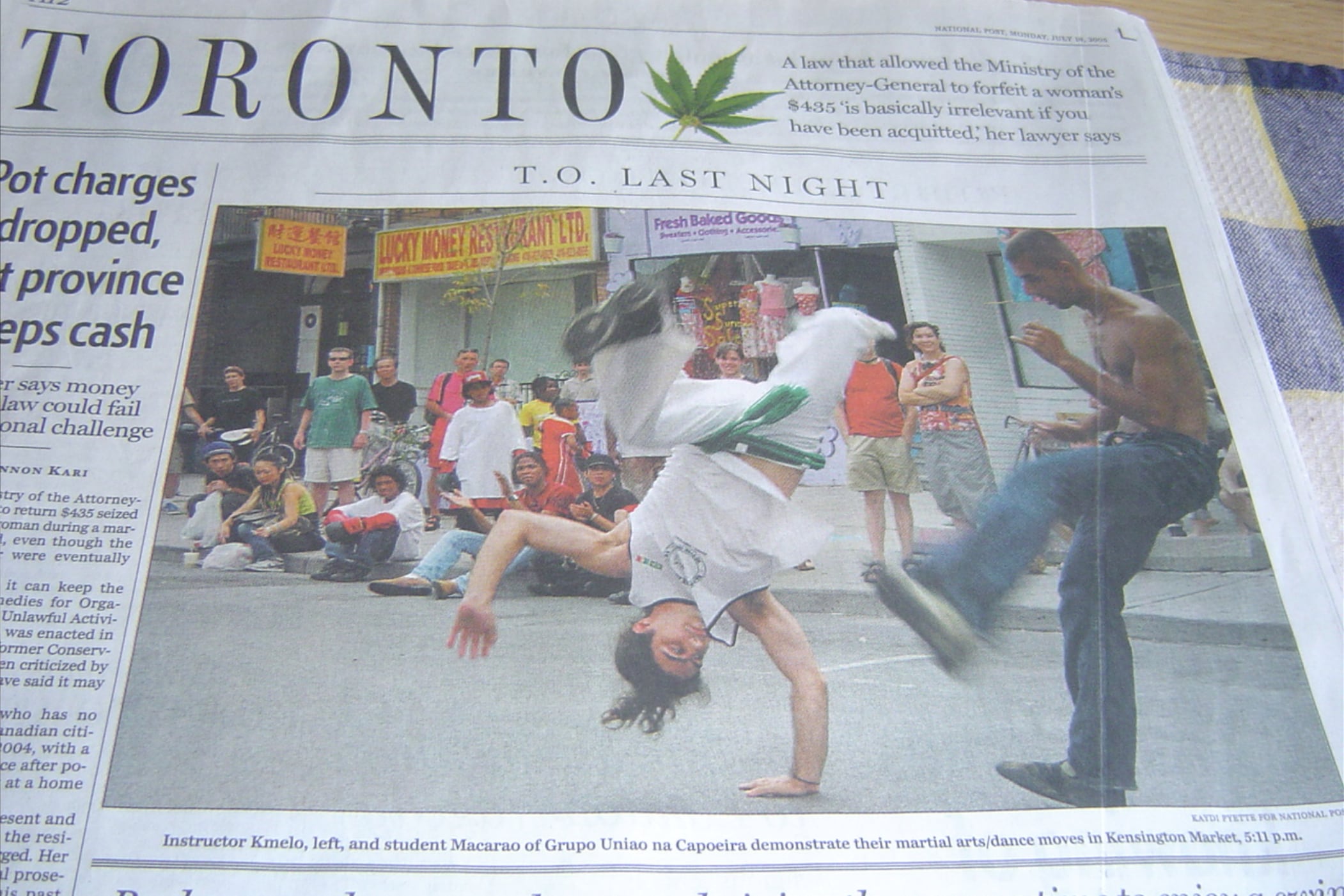 Prof. Kmelo and Macarrao (Capoeira Camará) @ Kensington Market Car Free Sunday Open Roda